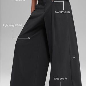ALO Main Act Wide Leg Trousers Black